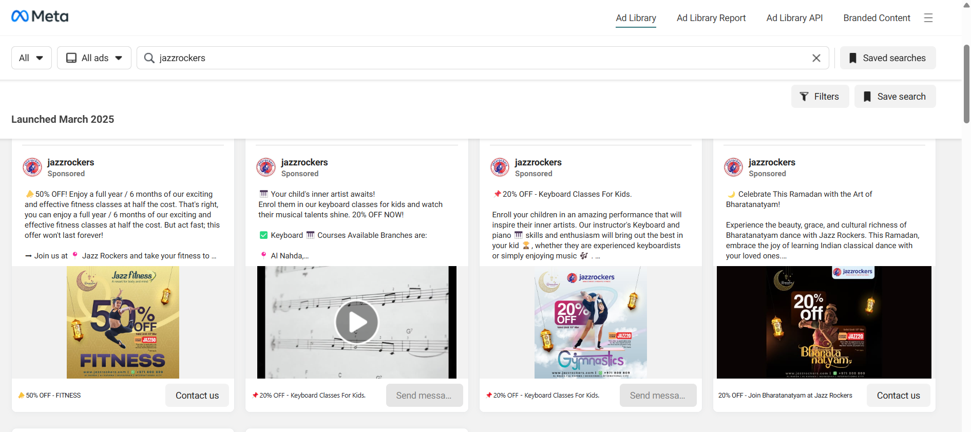 Meta ad creative screenshot