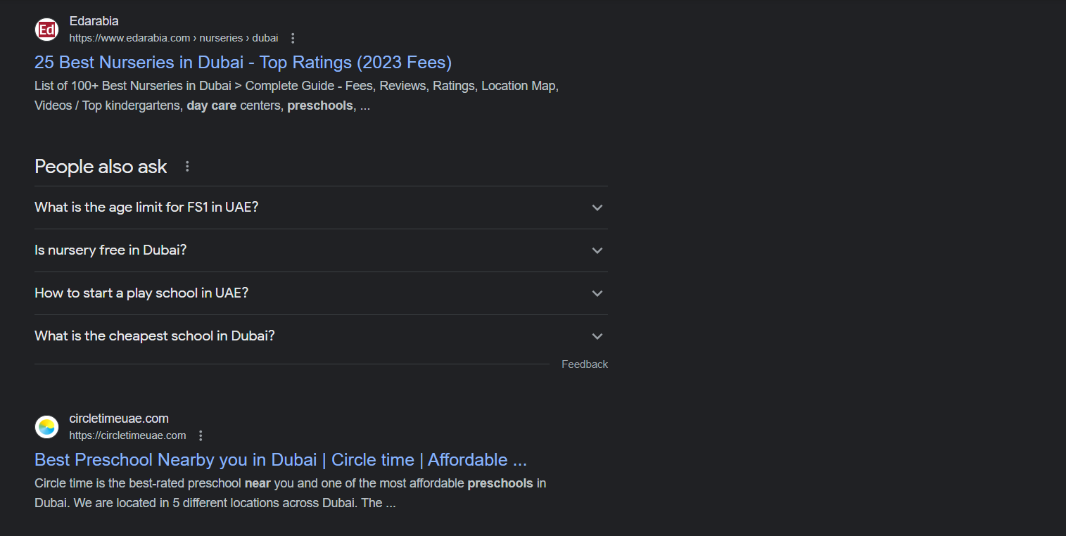 SEO ranking screenshot